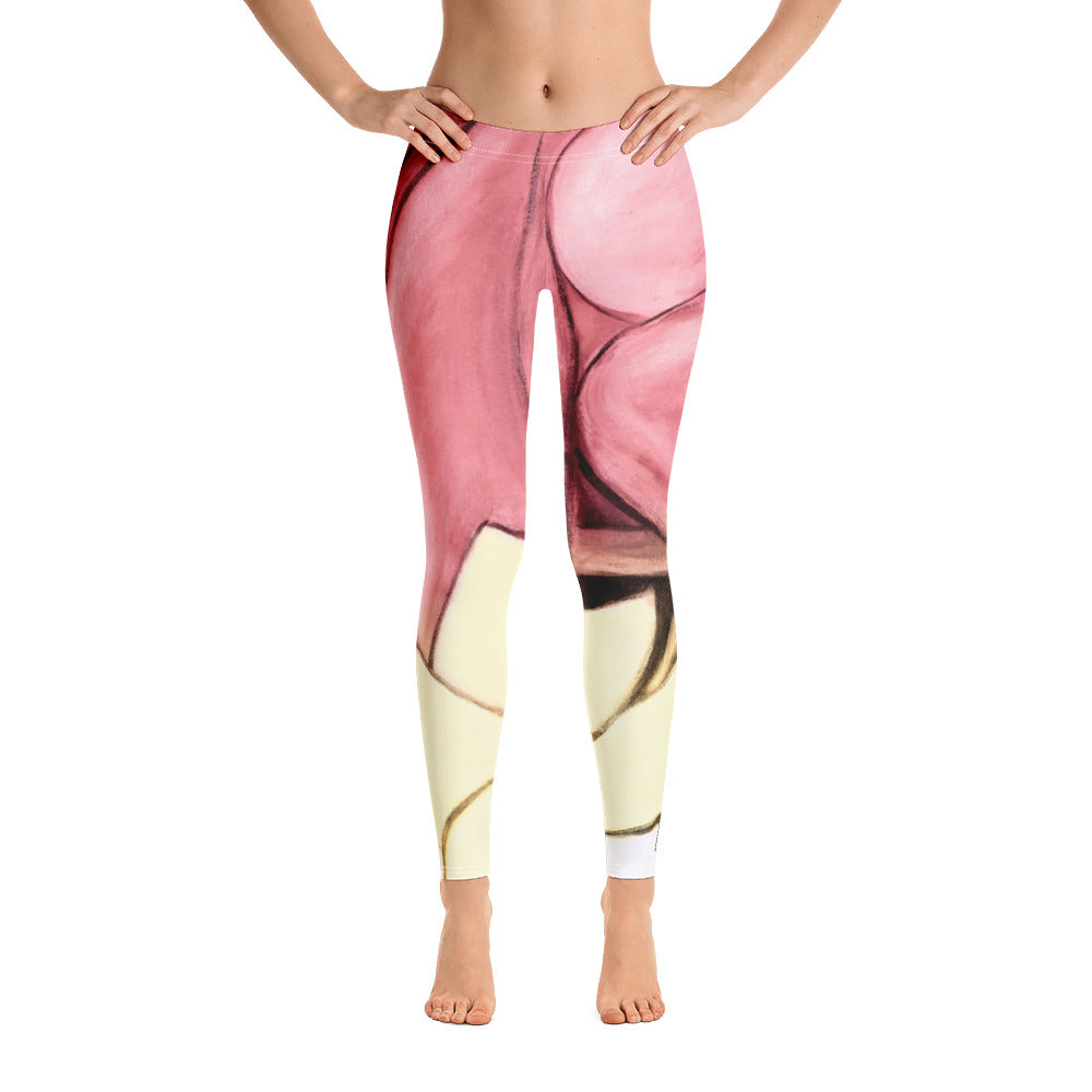 Flower Abstract | Women's Fine Art Regular-Waist Leggings