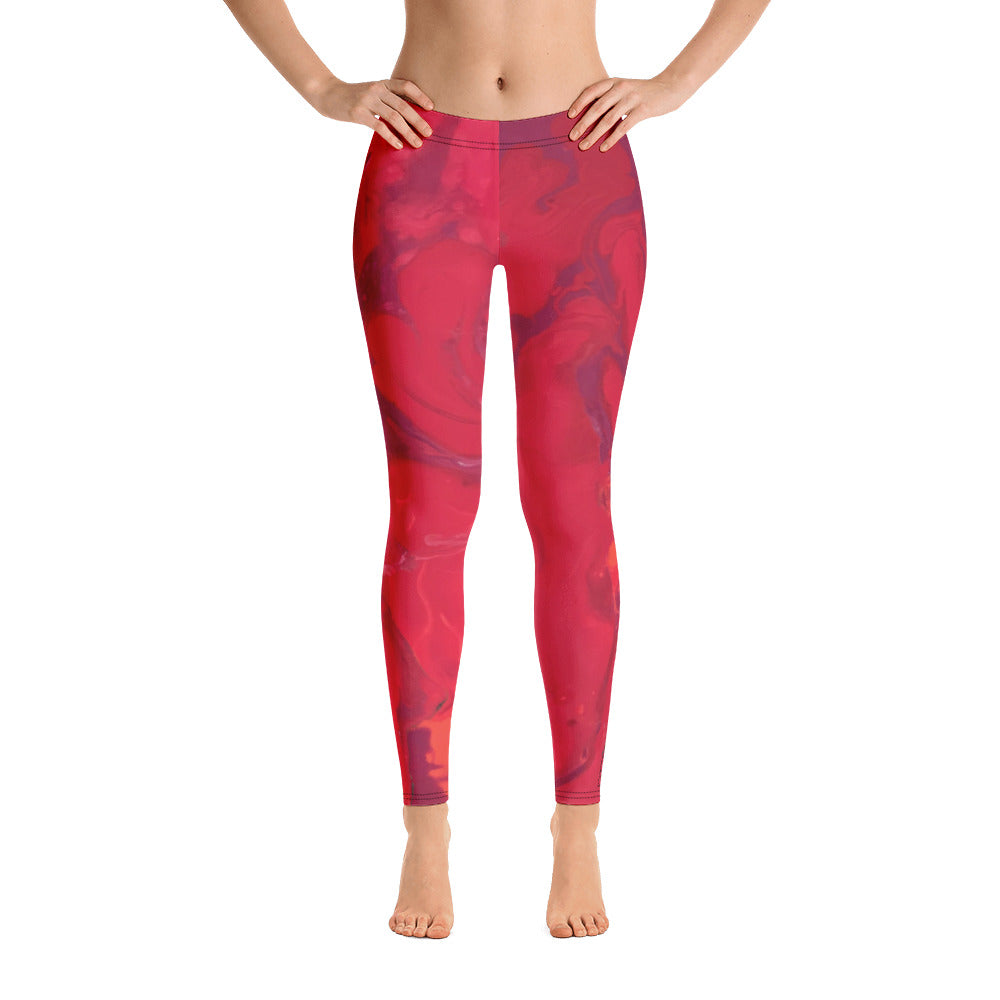 Hibiscus | Women's Fine Art Regular-Waist Leggings