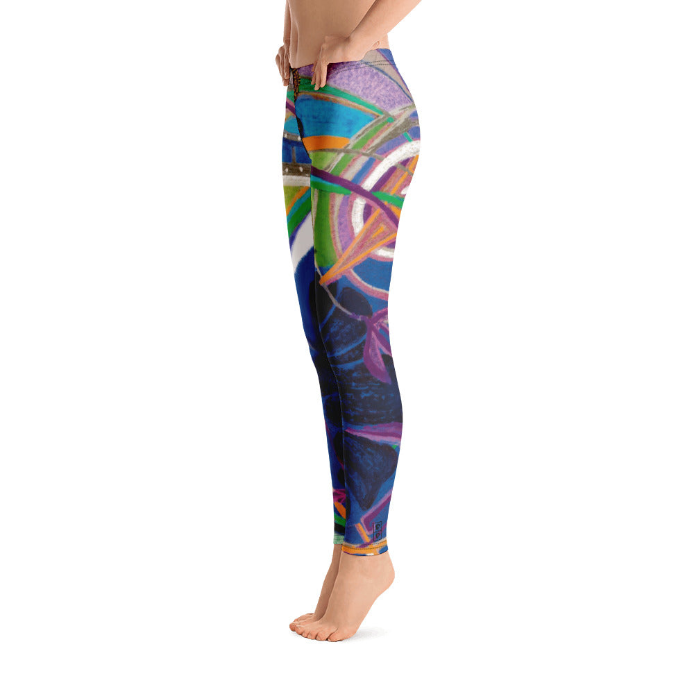 Nicole's Abstracts | Women's Fine Art Regular-Waist Leggings