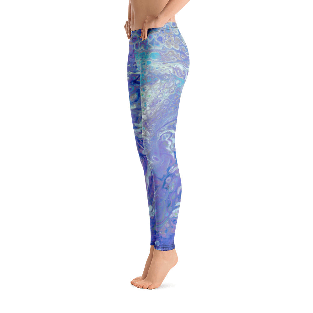 Fluid Peacock | Women's Fine Art Regular-Waist Leggings