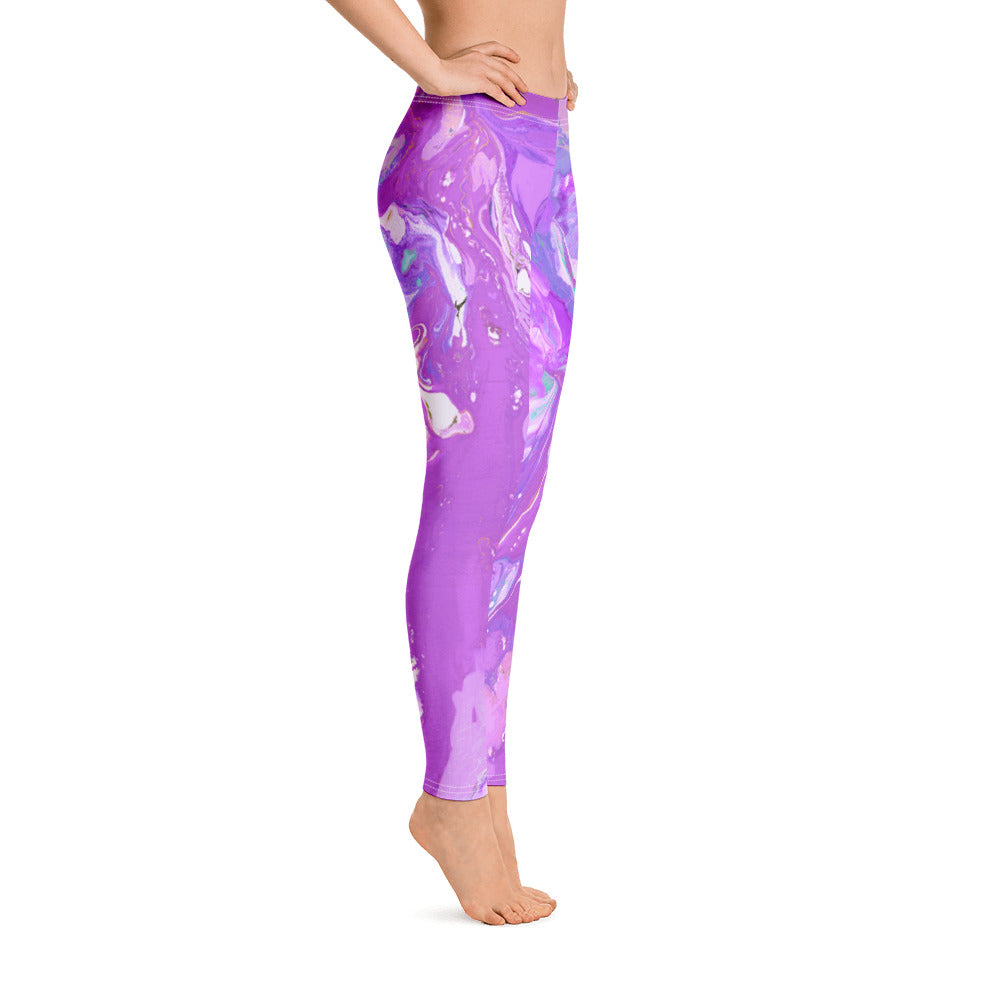 Fluid Purple | Women's Fine Art Regular-Waist Leggings
