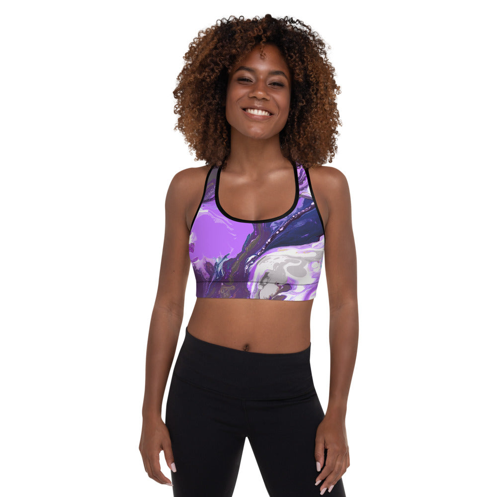 Fluid Purple | Women's Fine Art Padded Sports Bra