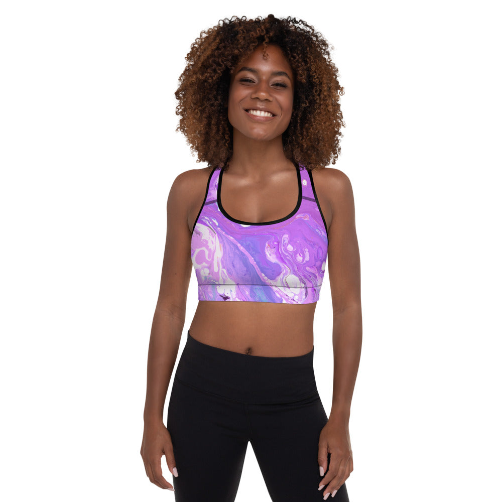 Fluid Purple | Women's Fine Art Padded Sports Bra
