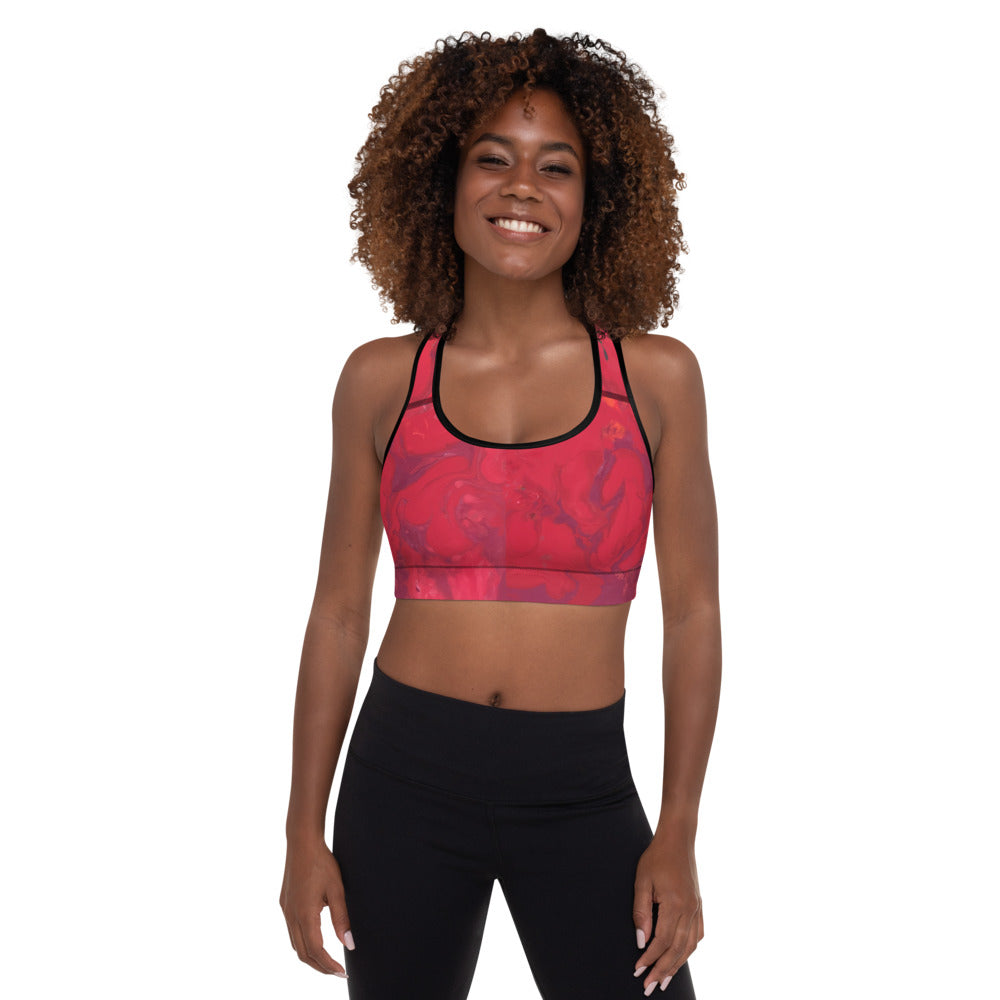 Hibiscus | Women's Fine Art Padded Sports Bra