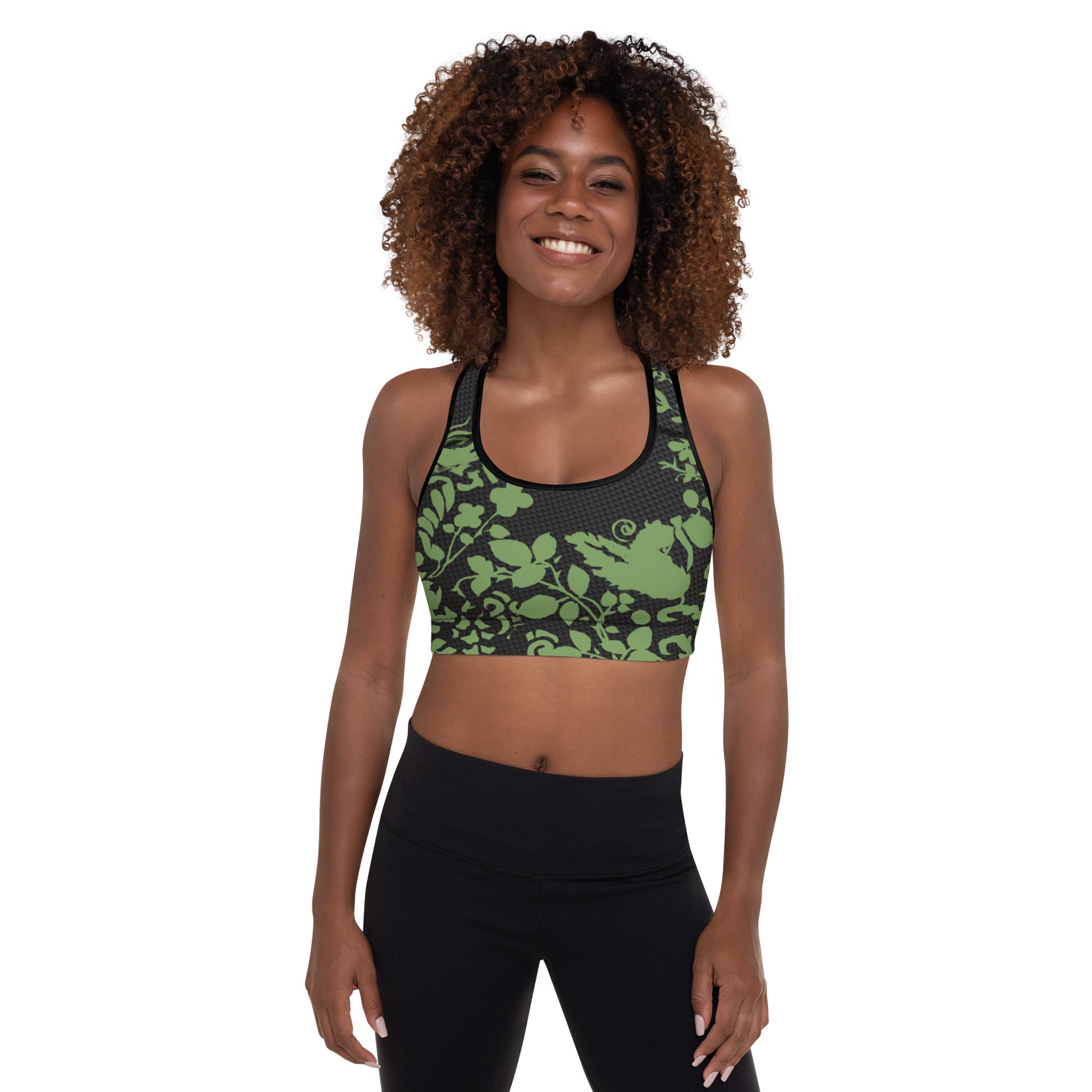 Flowers Silhouette | Women's Fine Art Padded Sports Bra