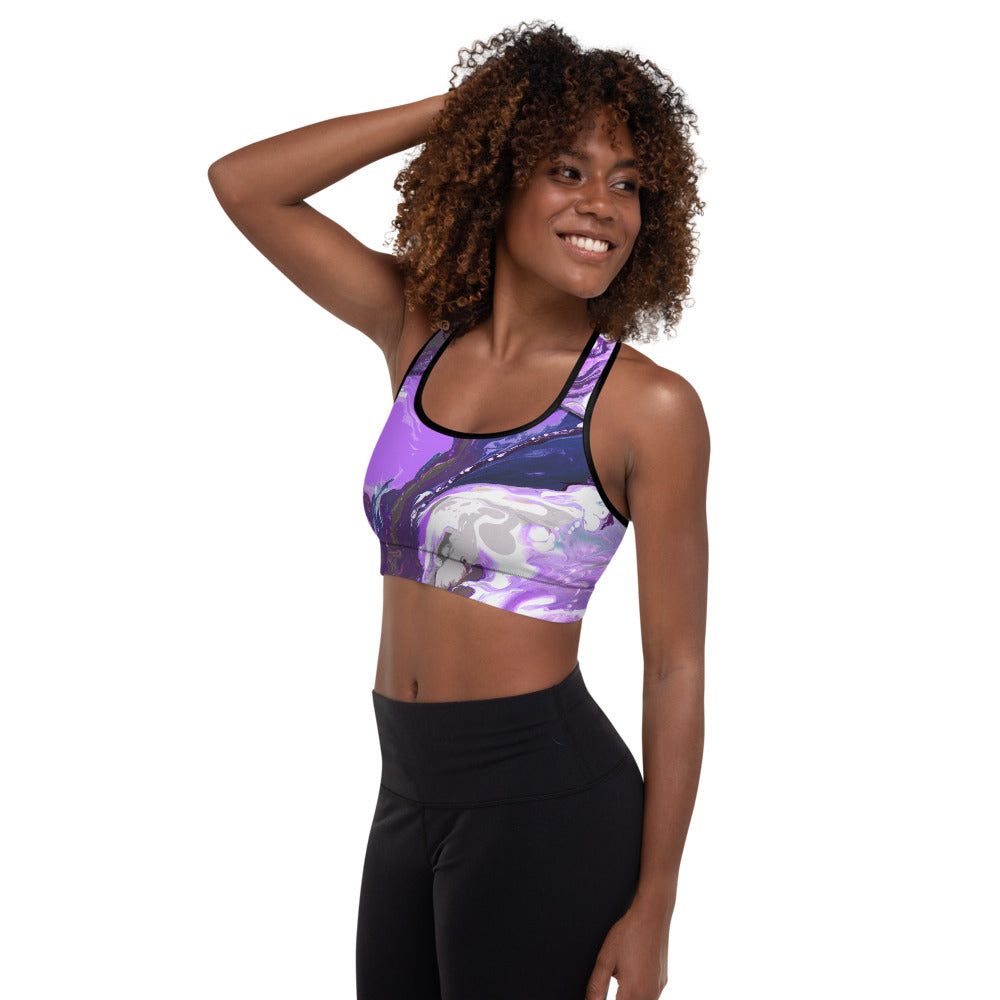 Fluid Purple | Women's Fine Art Padded Sports Bra