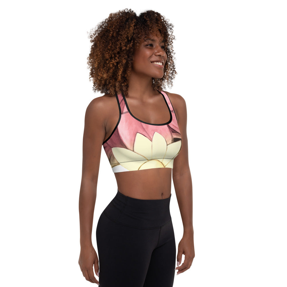 Flower Abstract | Women's Fine Art Padded Sports Bra
