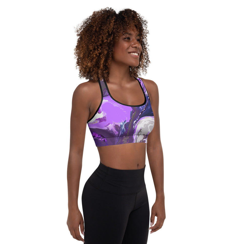 Fluid Purple | Women's Fine Art Padded Sports Bra