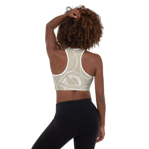 Nicole's Sketch - Khaki | Women's Fine Art Padded Sports Bra