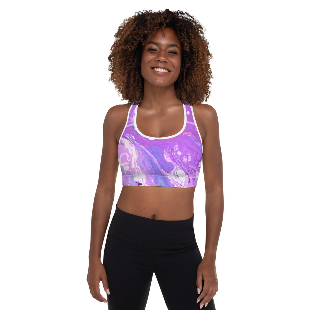 Fluid Purple | Women's Fine Art Padded Sports Bra