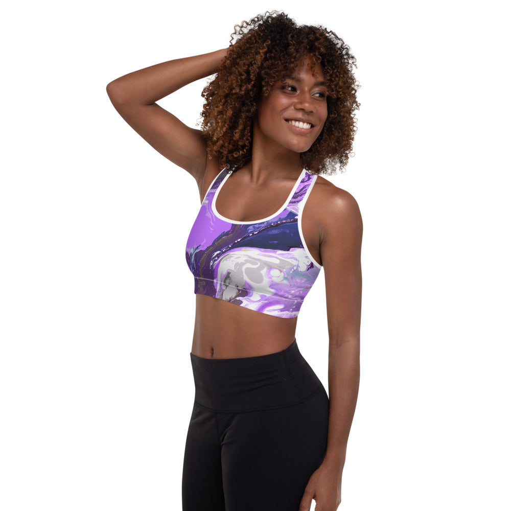 Fluid Purple | Women's Fine Art Padded Sports Bra