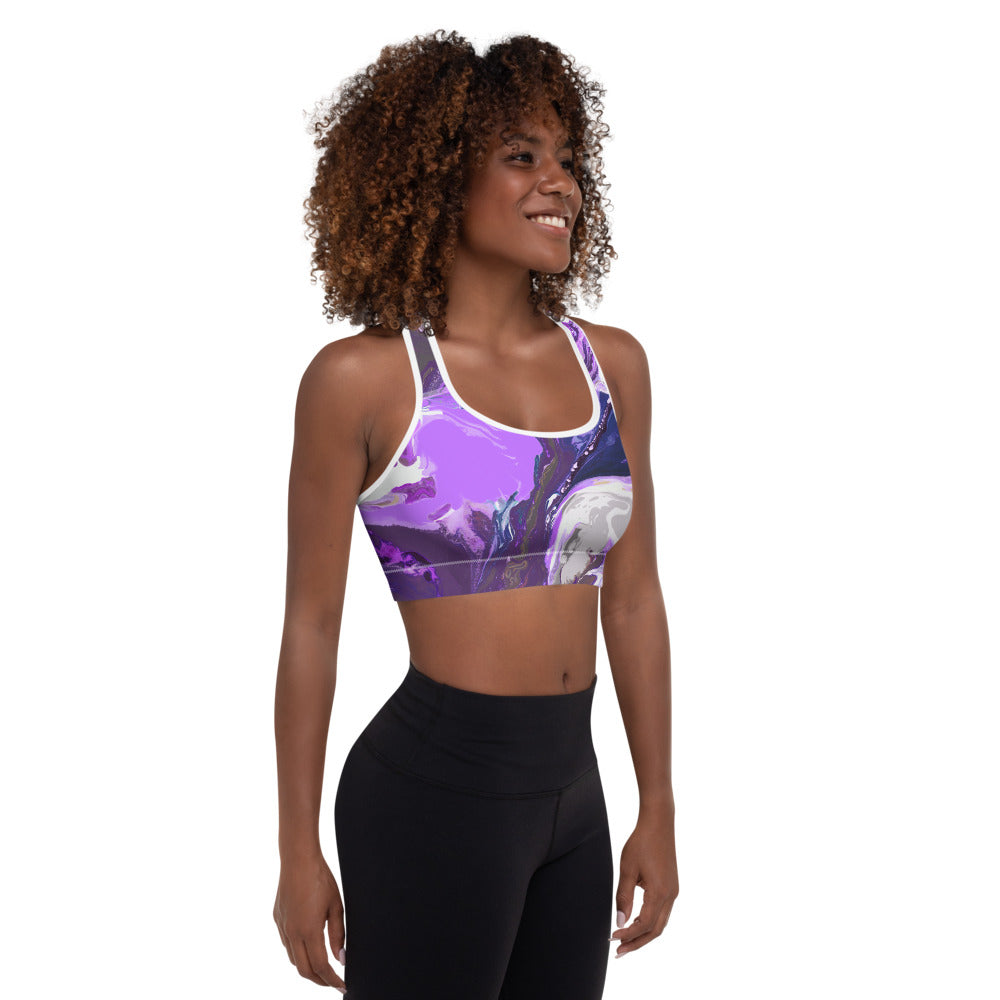 Fluid Purple | Women's Fine Art Padded Sports Bra