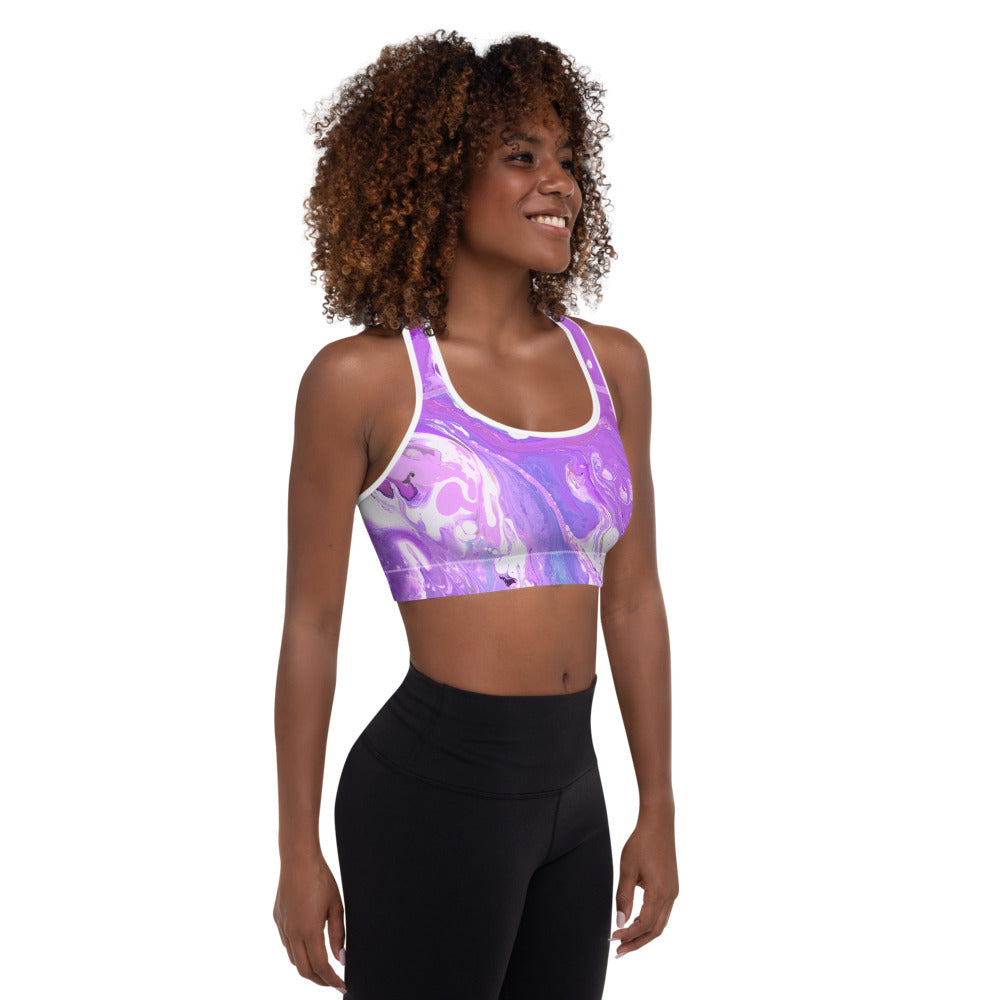 Fluid Purple | Women's Fine Art Padded Sports Bra