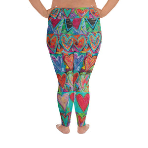 Hearts without Borders | Women's Fine Art High-Waist Leggings