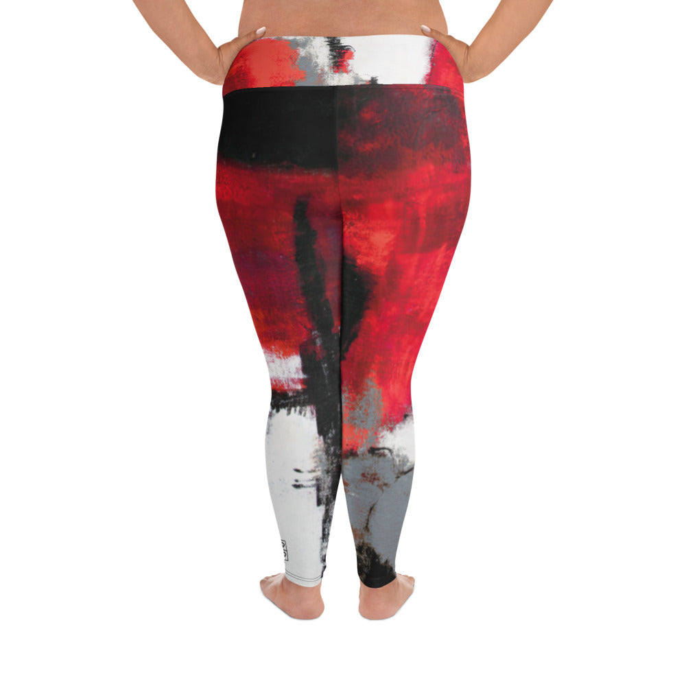 Abstract Woman Black and White | Women's Fine Art High-Waist Leggings