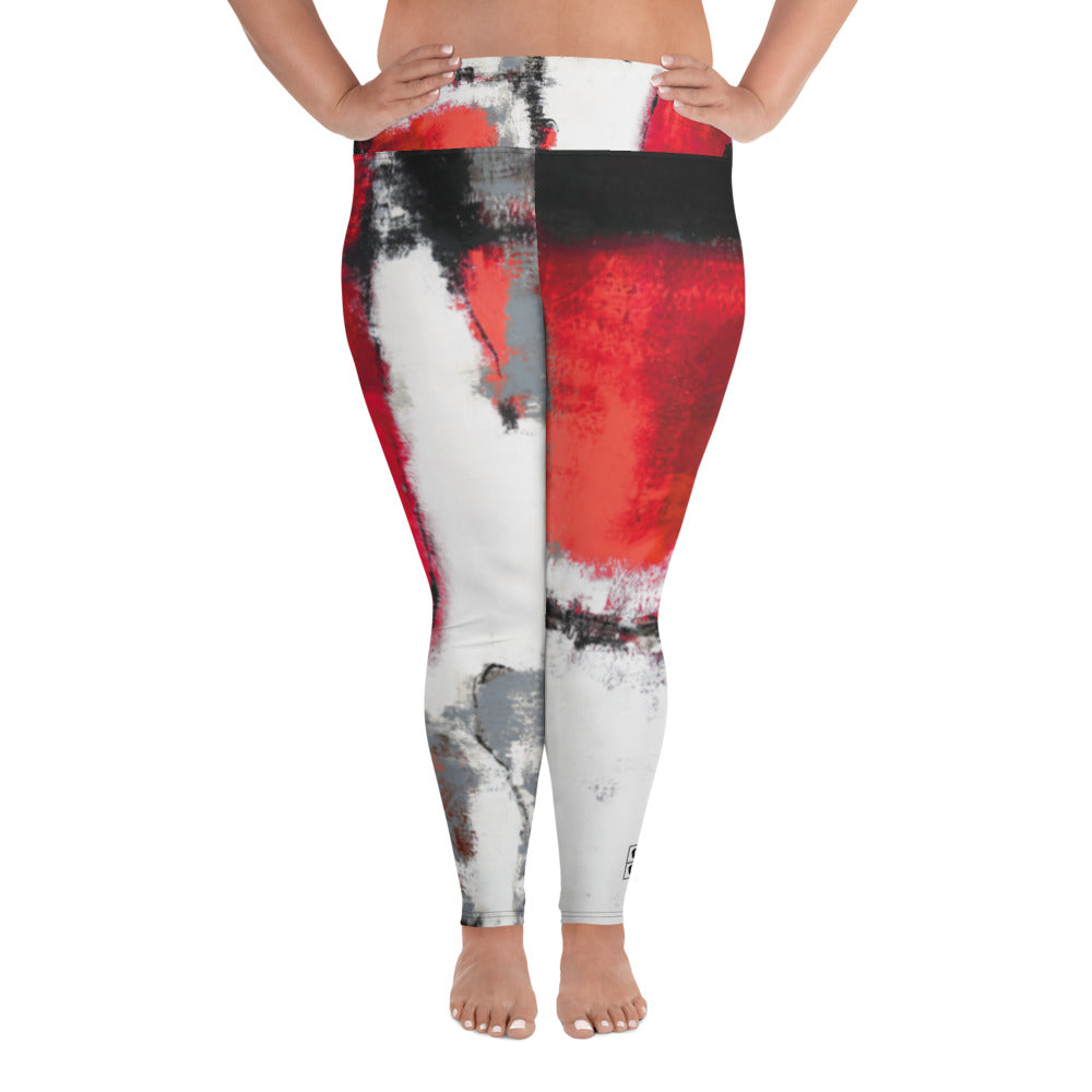 Abstract Woman Black and White | Women's Fine Art High-Waist Leggings