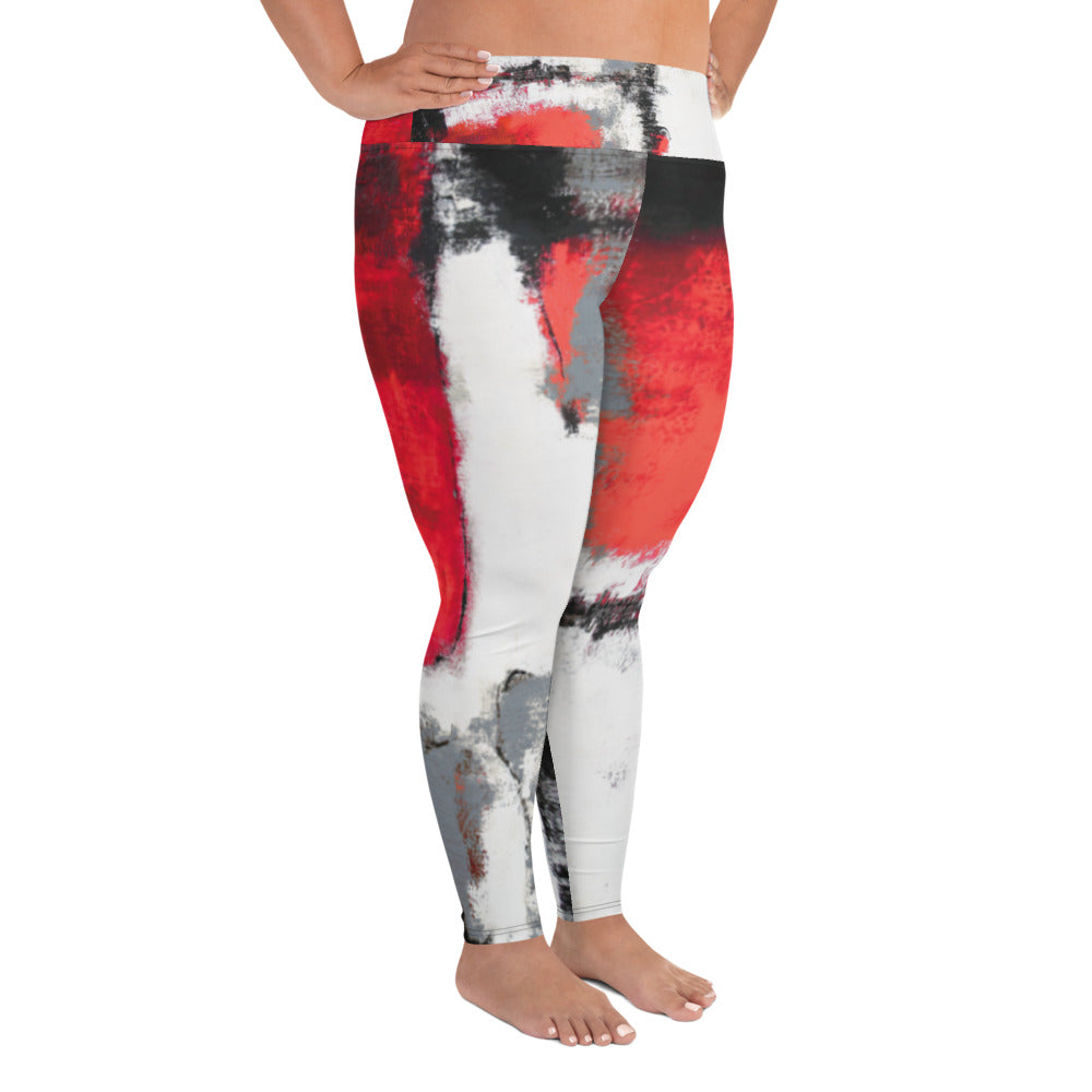Abstract Woman Black and White | Women's Fine Art High-Waist Leggings