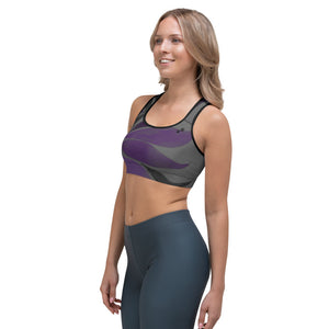 Purple Leaves Paws and Claws | Women's Fine Art Sports Bra