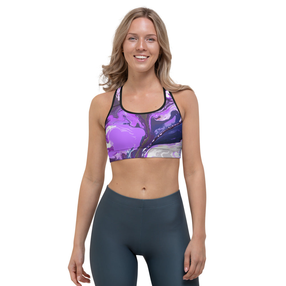 Fluid Purple | Women's Fine Art Sports Bra