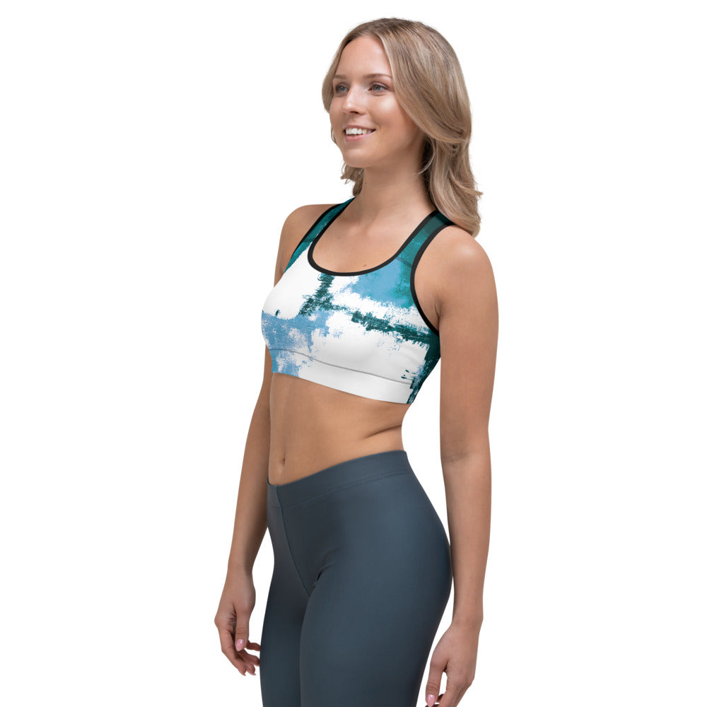 Abstract Woman - Winter Edition | Women's Fine Art Sports Bra