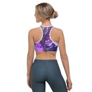 Fluid Purple | Women's Fine Art Sports Bra