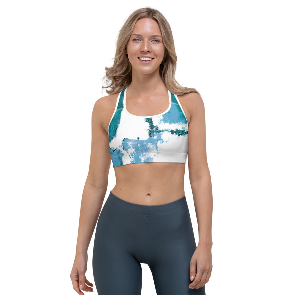 Abstract Woman - Winter Edition | Women's Fine Art Sports Bra