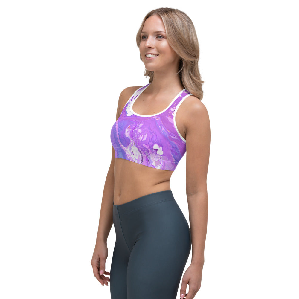 Fluid Purple | Women's Fine Art Sports Bra