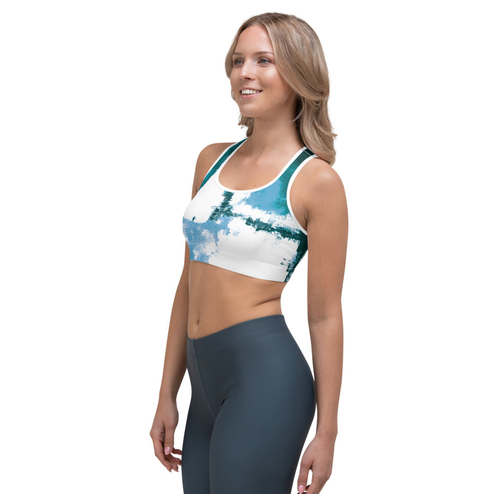 Abstract Woman - Winter Edition | Women's Fine Art Sports Bra