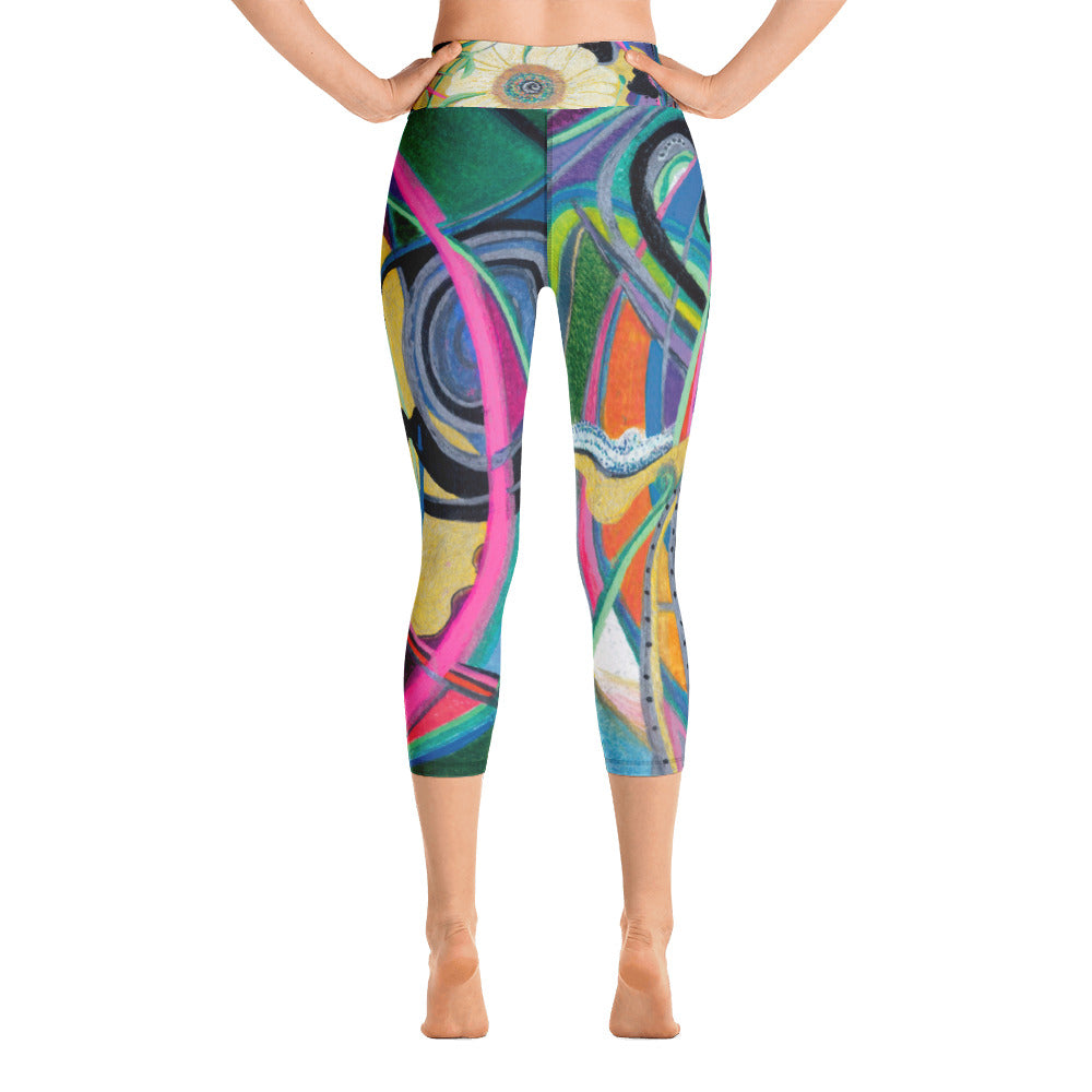 Nicole's Abstracts | Women's Fine Art High-Waist Capris