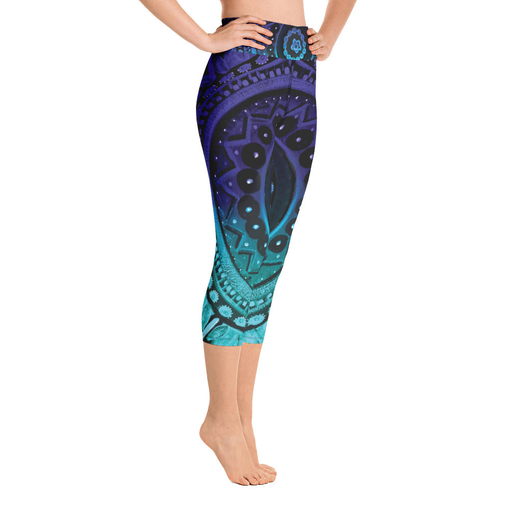 Mandala | Women's Fine Art High-Waist Capris
