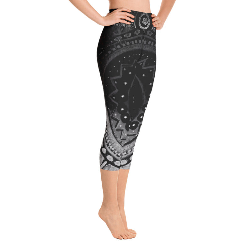 Mandala | Women's Fine Art High-Waist Capris
