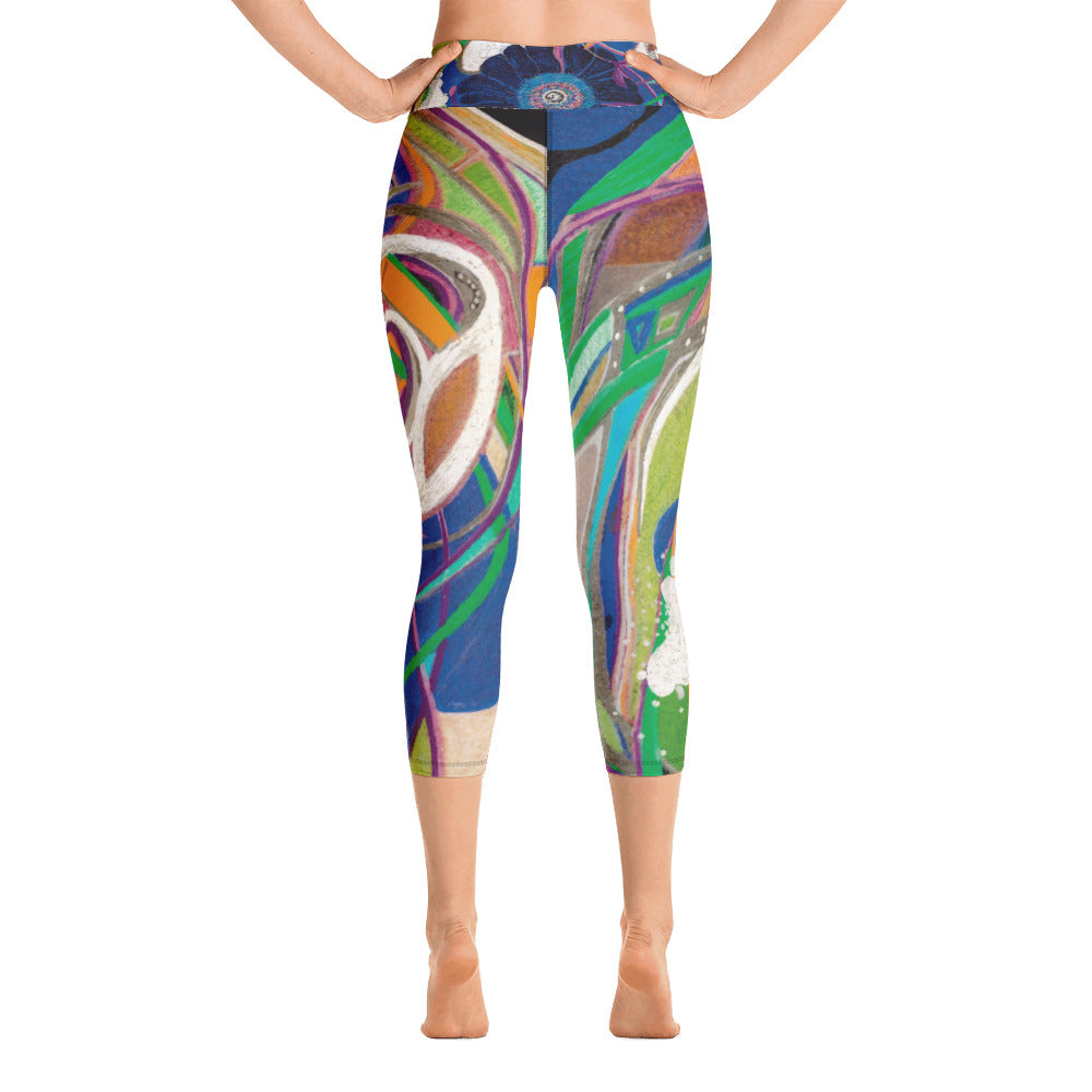 Nicole's Abstracts | Women's Fine Art High-Waist Capris