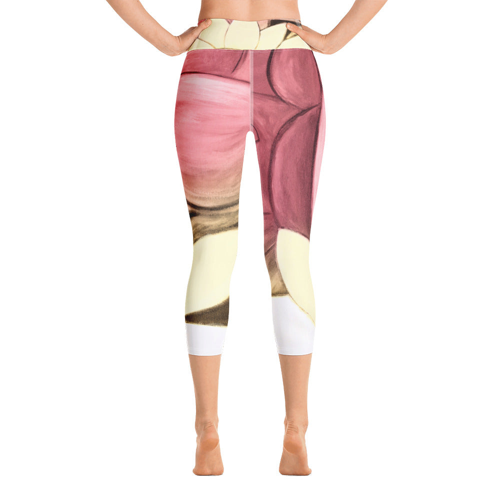 Flower Abstract | Women's Fine Art High-Waist Capris