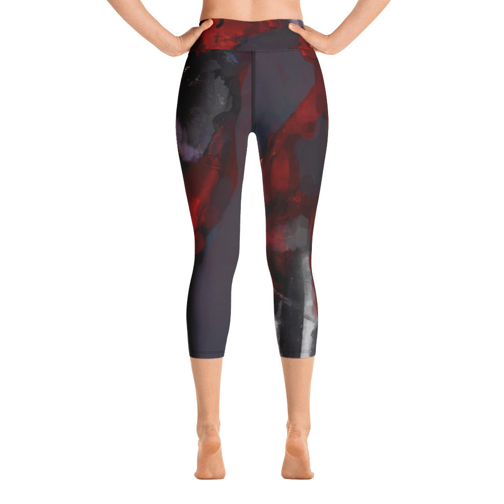 Heart Abstract | Women's Fine Art High-Waist Capris
