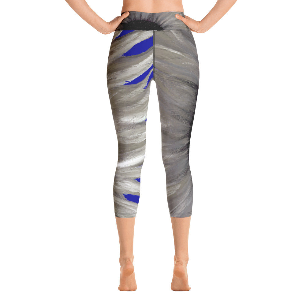Big Sunflower | Women's Fine Art High-Waist Capris