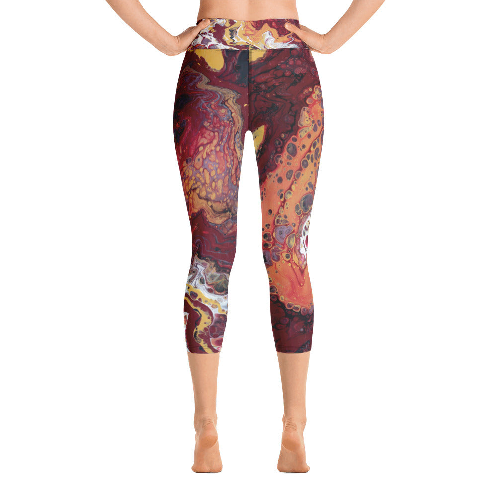 Fluid Noles Love - Fall Edition | Women's Fine Art High-Waist Capris
