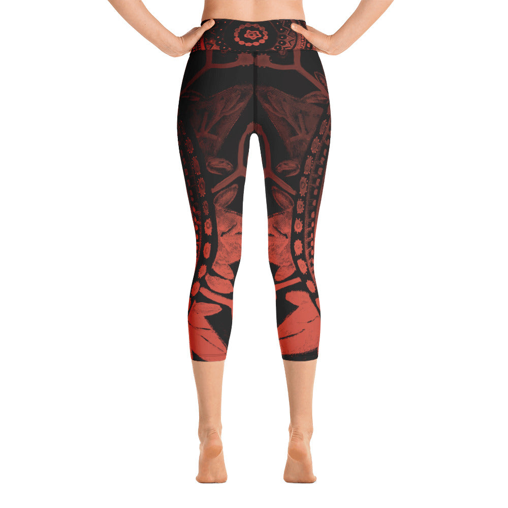 Mandala | Women's Fine Art High-Waist Capris