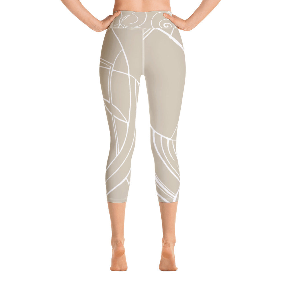 Nicole's Sketch - Khaki | Women's Fine Art High-Waist Capris