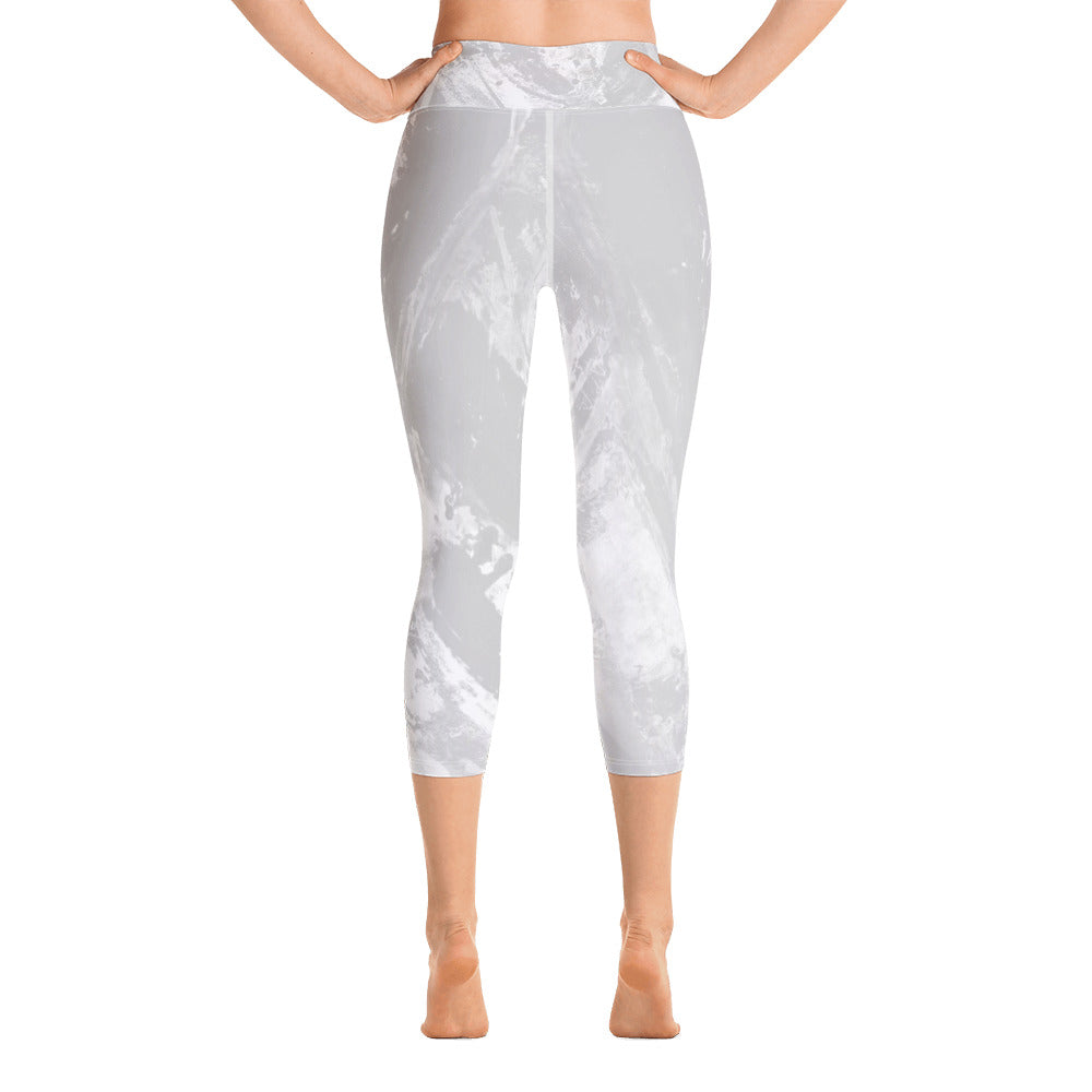 Courageous Pale Grey | Women's Fine Art High-Waist Capris