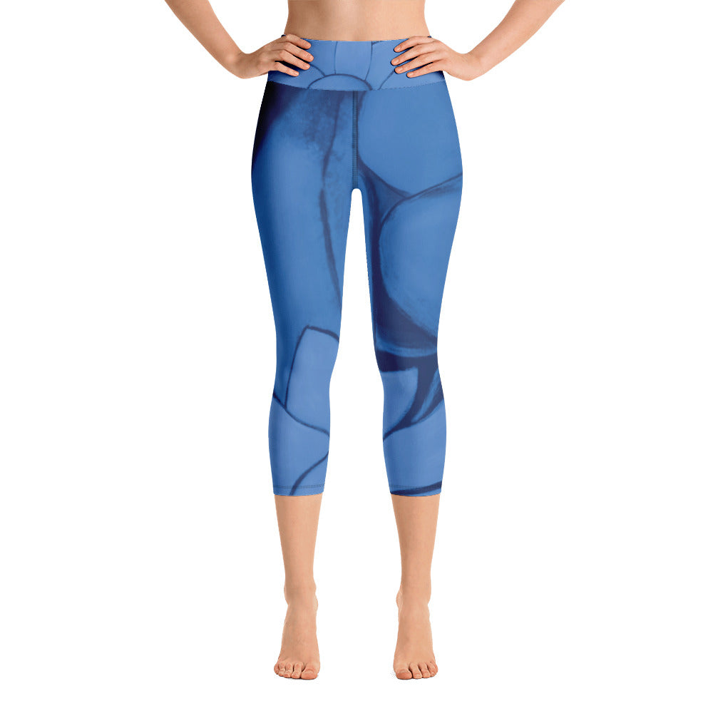 Flower Abstract | Women's Fine Art High-Waist Capris