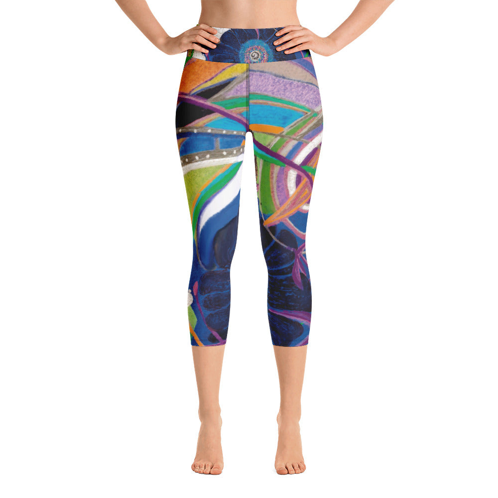 Nicole's Abstracts | Women's Fine Art High-Waist Capris
