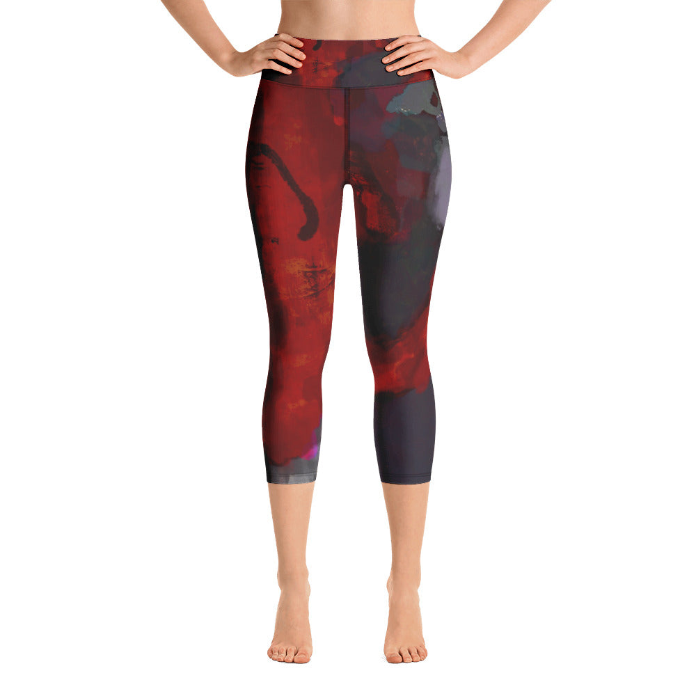 Heart Abstract | Women's Fine Art High-Waist Capris