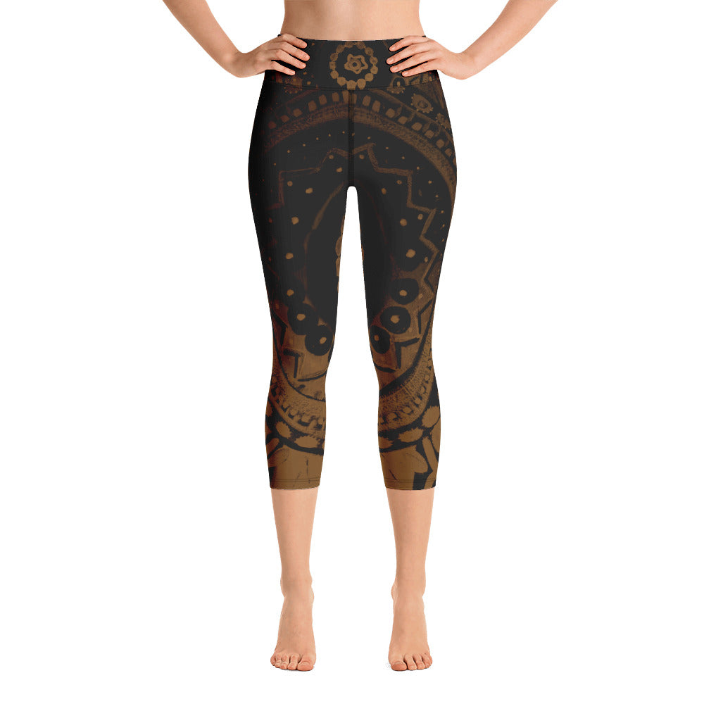 Mandala | Women's Fine Art High-Waist Capris