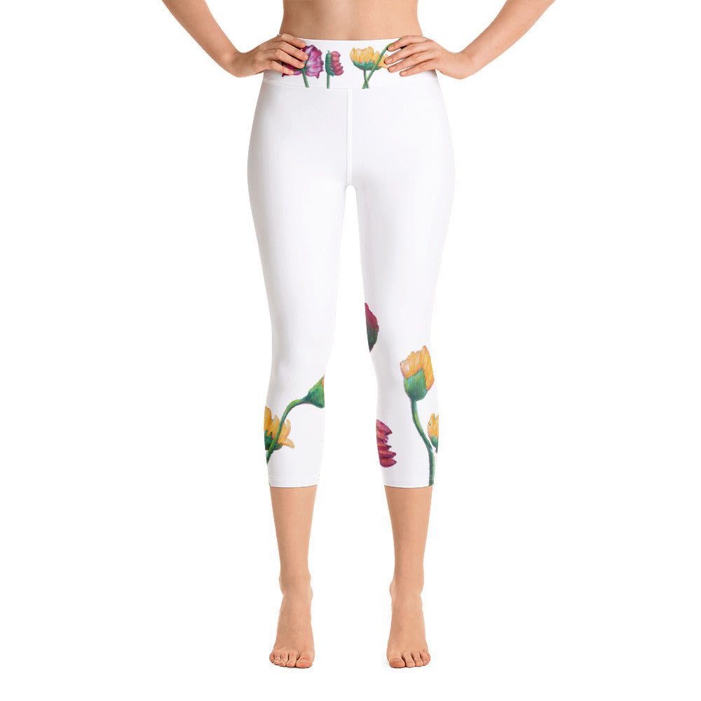 Flower Series | Women's Fine Art High-Waist Capris