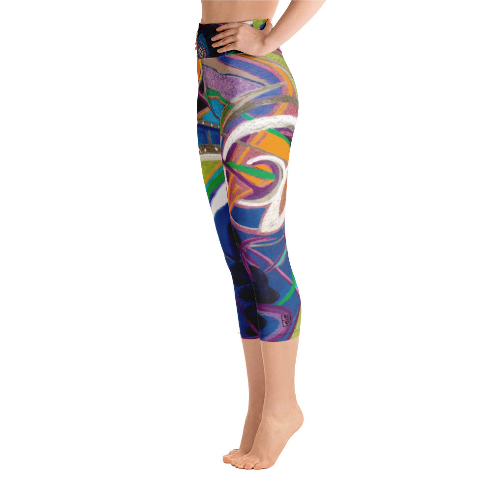 Nicole's Abstracts | Women's Fine Art High-Waist Capris