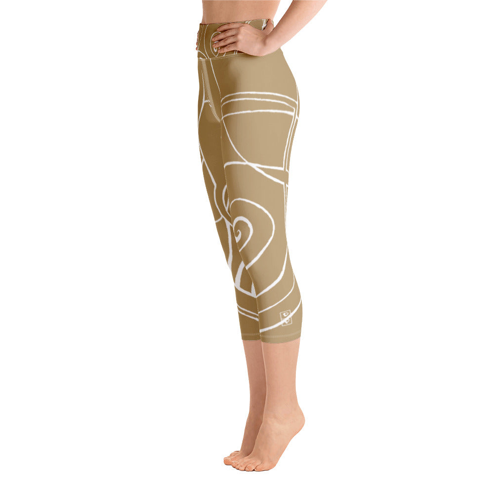 Nicole's Sketch - Khaki | Women's Fine Art High-Waist Capris