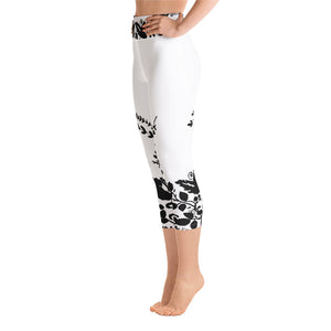 Flowers Silhouette | Women's Fine Art High-Waist Capris