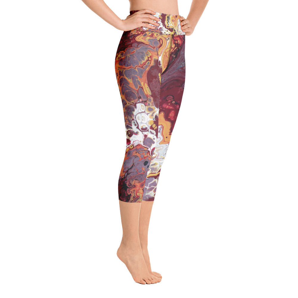 Fluid Noles Love - Fall Edition | Women's Fine Art High-Waist Capris