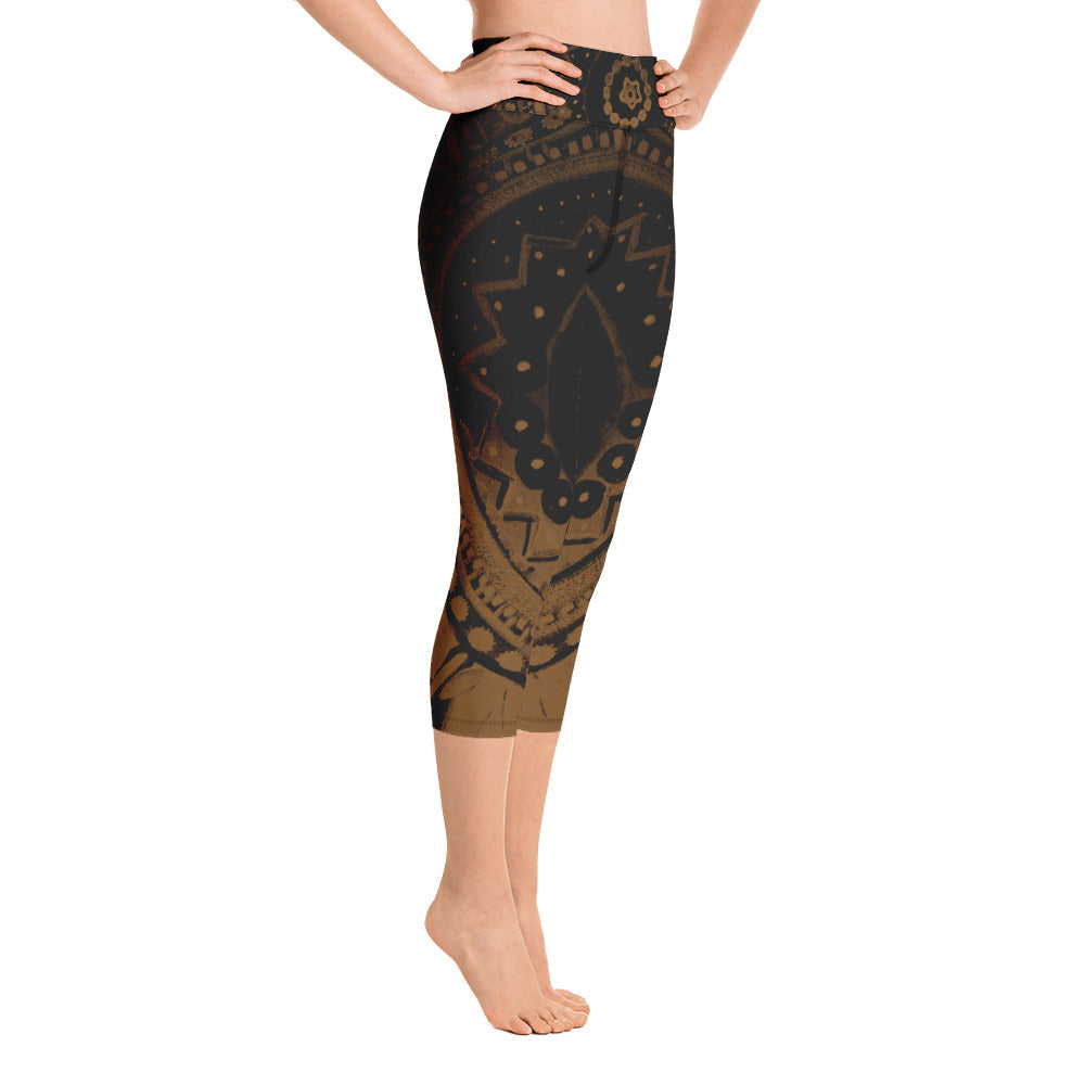 Mandala | Women's Fine Art High-Waist Capris