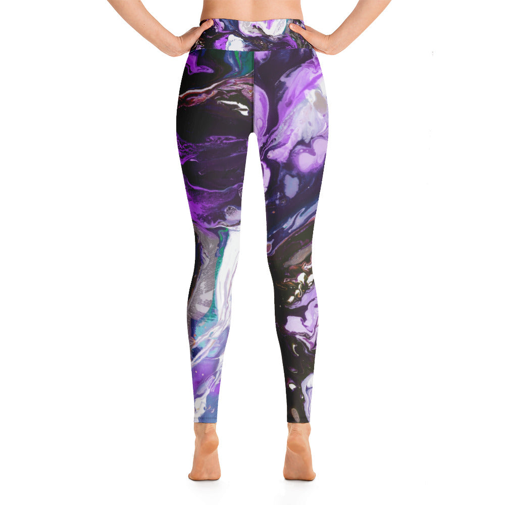 Fluid Purple | Women's Fine Art High-Waist Leggings